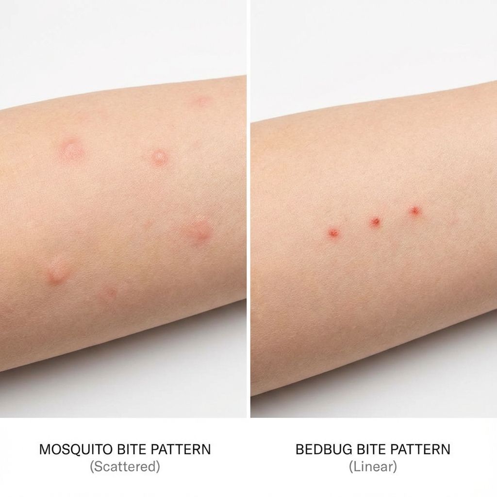 مقایسه جای نیش ساس و پشه روی پوست