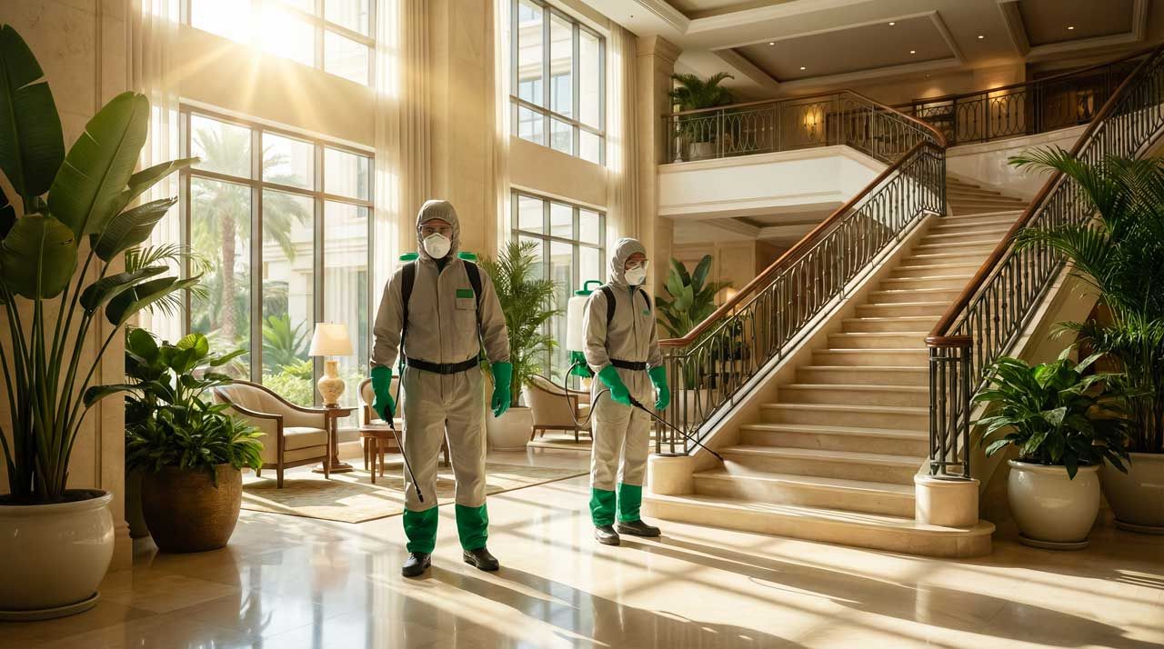 خدمات سمپاشی حرفه‌ای اتاق هتل