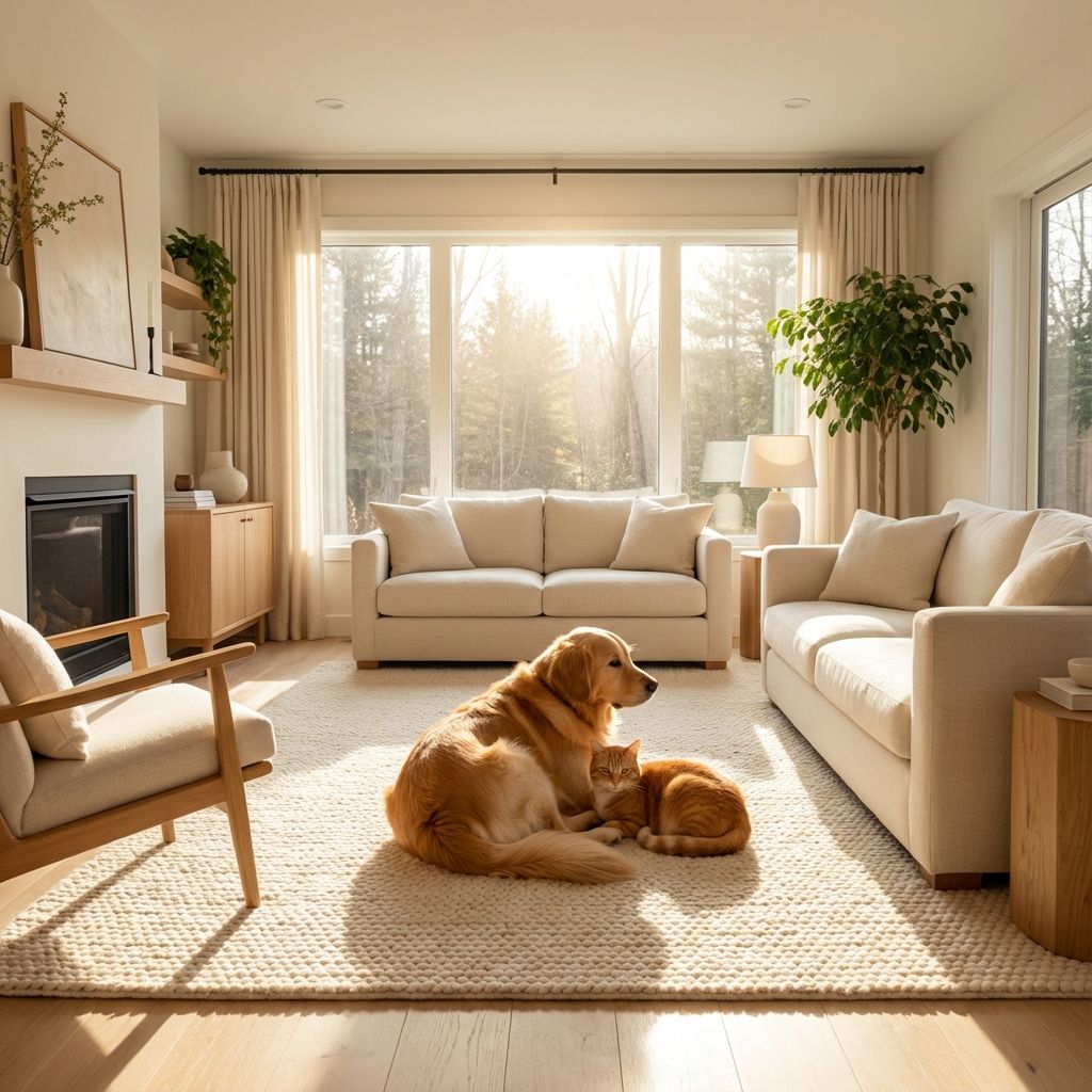 سگ و گربه در خانه تمیز و ایمن