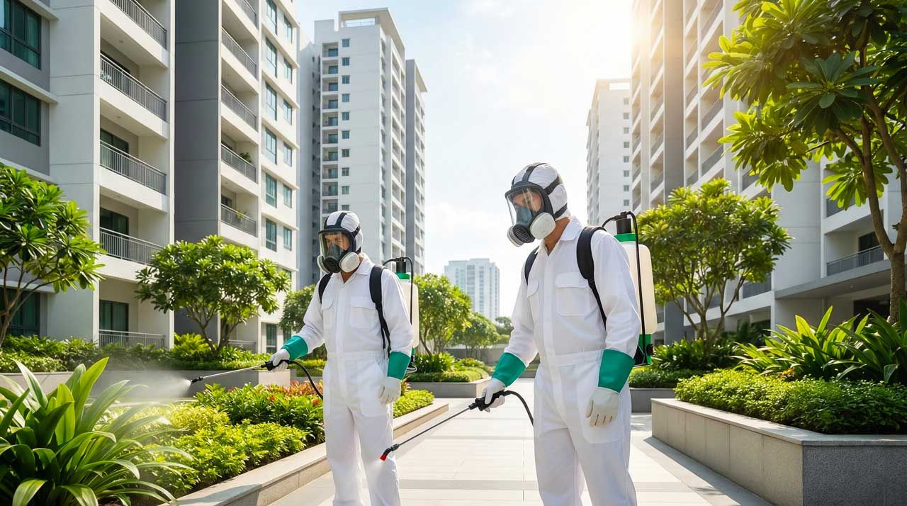 سمپاشی مجتمع مسکونی و برج